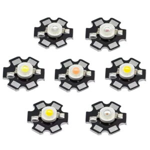Ampoule LED 1W 3V rouge, blanc, bleu, vert, jaune avec refroidisseur 1pcs