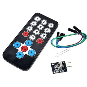 Télécommande Infrarouge Noire IR avec Récepteur HX1838 Contrôle sans fil