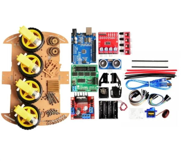 Kit de chassis de voiture robot intelligent 4 roue.
