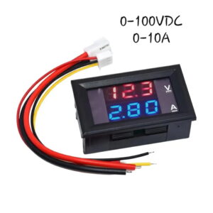 Afficheur de tension et de courant batterie 0-100VDC