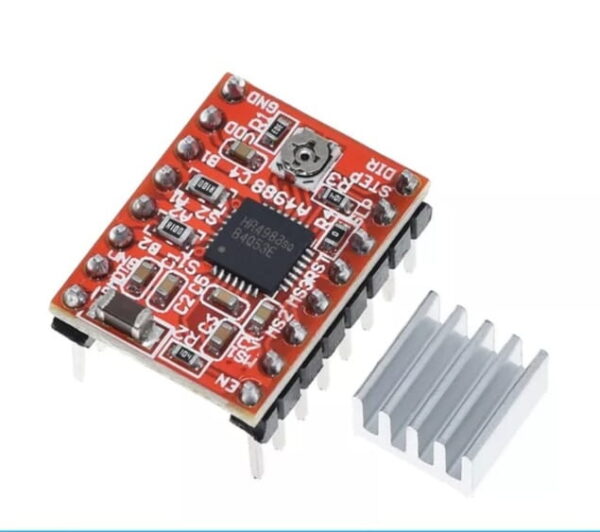 Module Driver A4988 pour moteur pas à pas + dissipateur thermique – Compatible Arduino & CNC