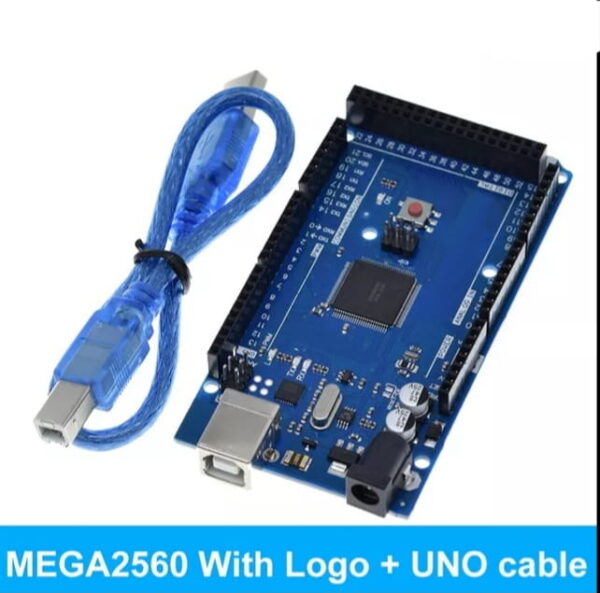Carte Arduino MEGA 2560 R3 avec puce CH340 + câble USB – Microcontrôleur puissant pour projets avancés