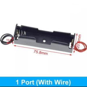 Boîtier Porte-Pile Lithium 1x18650 avec Fils