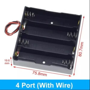 Boîtier Porte-Pile Lithium 4x18650 avec Fils