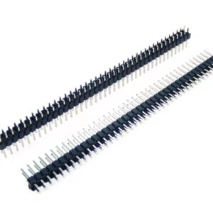 Bande de 40 connecteurs mâles double rangée – Broches 2,54 mm